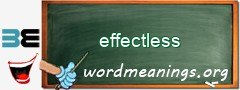 WordMeaning blackboard for effectless